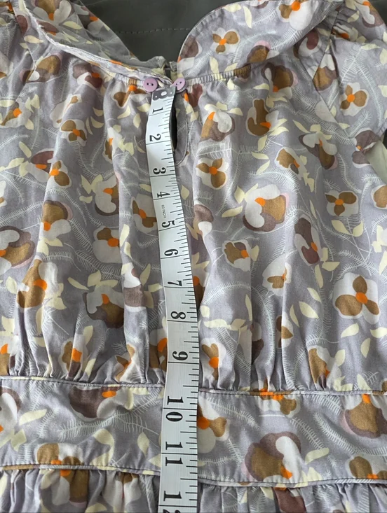 Retro Mary Jane/Tea Dress Short Sleeve Light Lavender Sz 7/8 Lined 100% Cotton - Picture 9 of 14